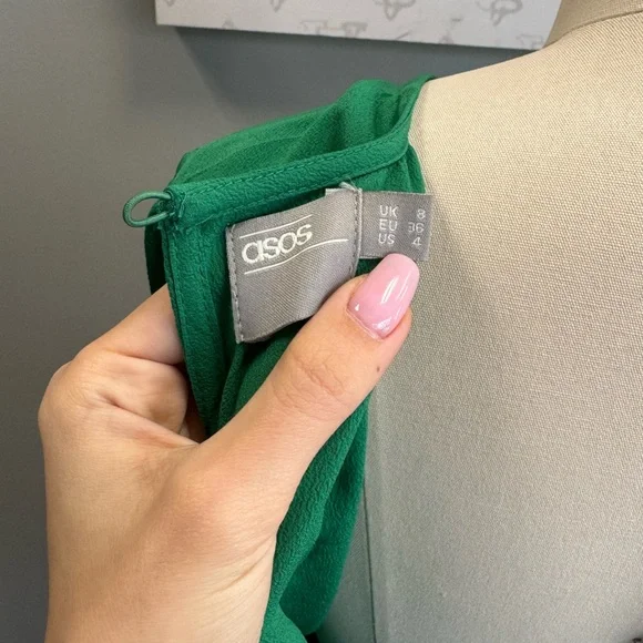 ASOS size 4 green maxi dress e106-12 - Picture 3 of 4